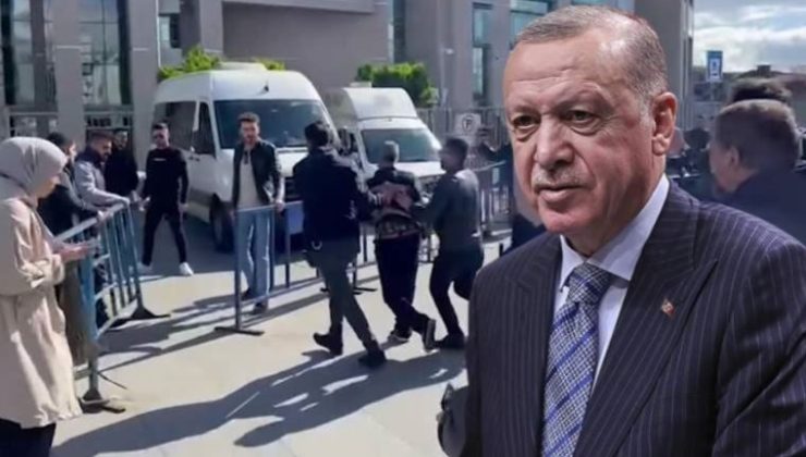 Adliye önünde ‘Erdoğan hırsız’ diye bağıran bir kişi gözaltına alındı