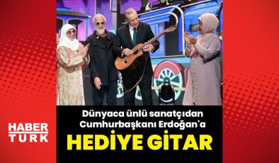 Ünlü müzisyenden Cumhurbaşkanı Erdoğan’a hediye