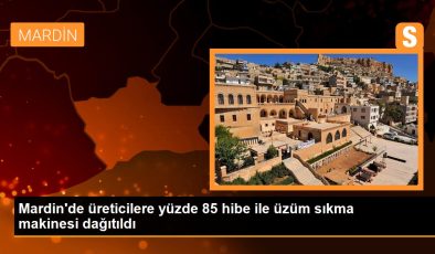 Mardin’de üreticilere yüzde 85 hibe ile üzüm sıkma makinesi dağıtıldı