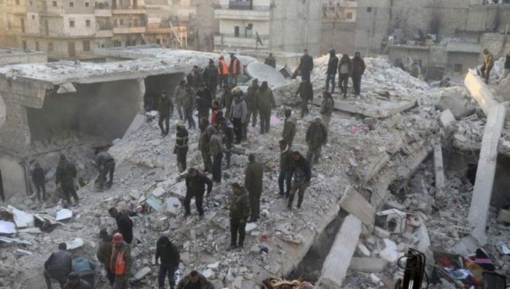 Halep’te 5 katlı bina çöktü, 16 kişi öldü! Arama kurtarma çalışmaları sürüyor